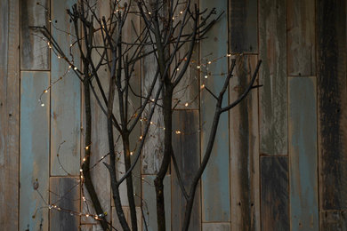 Recycled palette wall