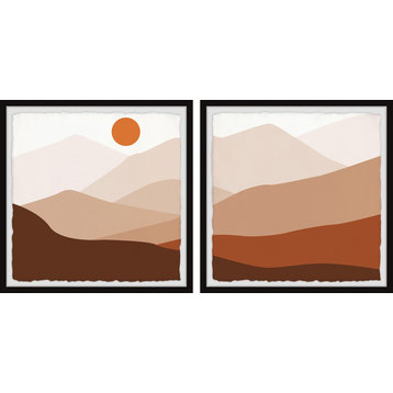 I Climb Mountains Diptych, Set of 2, 18x18 Panels