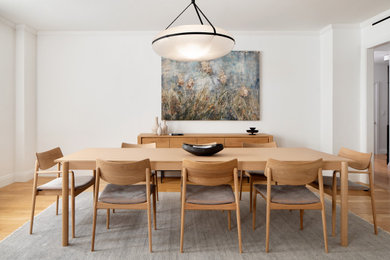 Danish dining room photo in New York