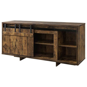 Rustic TV stand vintage Wood TV table with doors
