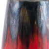 Lava Tall Vase Black and Red