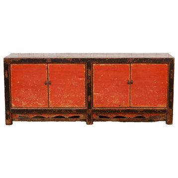 Consigned, Antique Chinese Cheng' Se Painted Sideboard