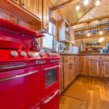 Knotty Pine Paneling, Barn Wood Paneling & Hickory Kitchen Cabinetry