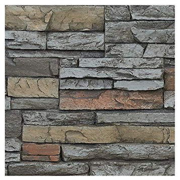 Faux Brick Wall Panel - FORTRESS, Mountain Sky, Sample