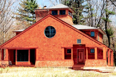 Inspiration for a contemporary exterior home remodel in Grand Rapids