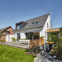 Garten Holzverkleidung Treppeneingang