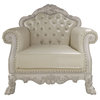 Dresden PU Leather Upholstered Chair, Antique White