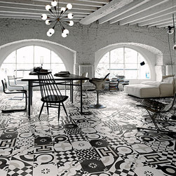 Cementine Black and White - Wall And Floor Tile