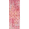 Unique Loom Pink Spectral Rainbow 2' 0 x 6' 0 Runner Rug