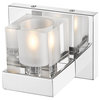 Z-Lite 467-1S-LED Fallon 1 Light 6"W Clear Crystal Glass Bath - Chrome