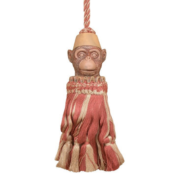 Tassel Transitional Monkey Gold Pair Cast Resin Poly Rayon