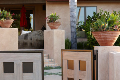 Design ideas for a large coastal landscaping in Other.