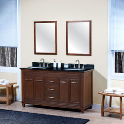 60" Aiden Vanity Set in American Walnut - Bathroom Vanities And Sink Consoles