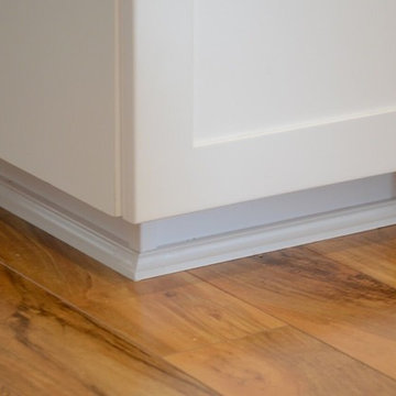 Cabinet Refacing Done in Maple With a Satin White Finish