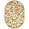 Safavieh Chelsea Hk310A Floral Rug, Ivory, 4'0"x4'0" Round
