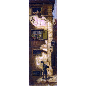 Carl Spitzweg The Musical Beggar, 15"x30" Wall Decal Print