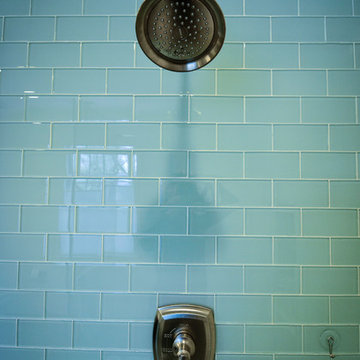 Crystal Blue Glass Subway Tile