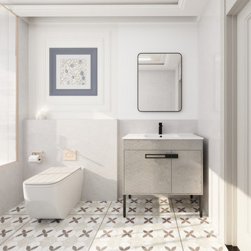 BNK 36" Freestanding Bathroom Vanity With Sink 36 Inch, With Soft Close Doors, C