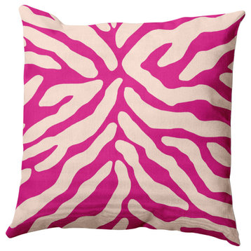 Animal Stripe Decorative Throw Pillow, Orchid, 26"x26"