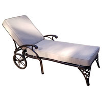Modern Home Cardiff Cast Aluminum Chaise Lounge - Aged Copper