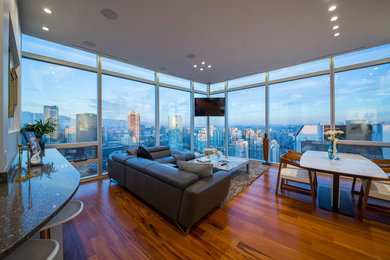 Living room - modern living room idea in Vancouver