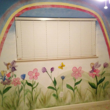 Fairies and Rainbow Childrens Mural