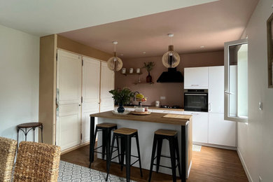 Idée de décoration pour une cuisine champêtre.