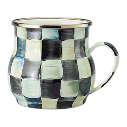 Courtly Check Enamel Mug | MacKenzie-Childs - Mugs