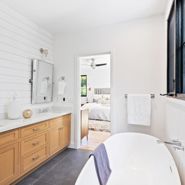 San Carlos, CA | Modern Farmhouse | Master Bathroom