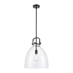 Innovations Newton 1 Light Mini Pendant 412-1S-BK-14CL - Matte Black