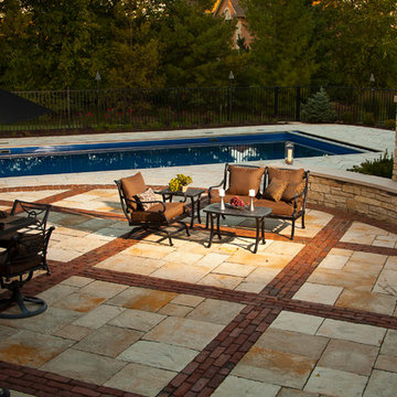 Inground Fiberglass Pool and Hardscape Project