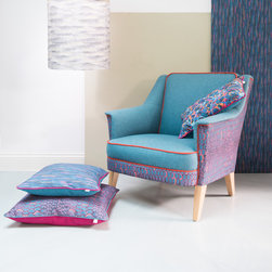 Clueit Webb Interiors Collection - Westwood chair in Scaridae Ocean, with Arame - Armchairs & Accent Chairs