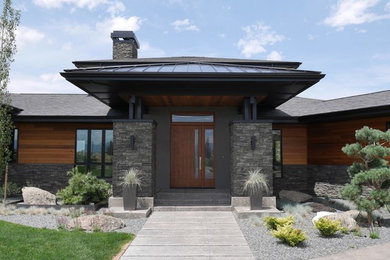 Inspiration for a contemporary entryway remodel in Other