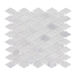 Dover Carrara Diamond Glass Mosaic - Mosaic Tile