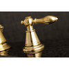 Fauceture Widespread Bathroom Faucet With Retail Pop-Up, Brushed Brass