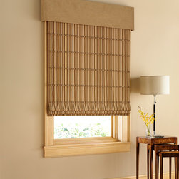 Traditional Beige Hallway Custom Window Roman Shades by Hunter Douglas - Roman Shades