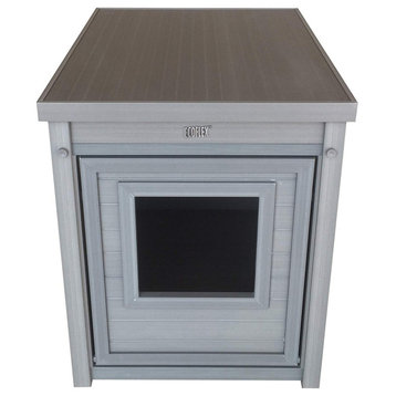 New Age Pet Litterloo Litter Box Cover/End Table, Gray