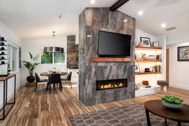 Inspiration for a mid-century modern living room remodel in Other