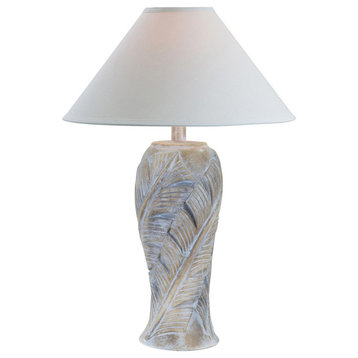 Socorro Leaf Table Lamp With Shade, Sand Dark Trans