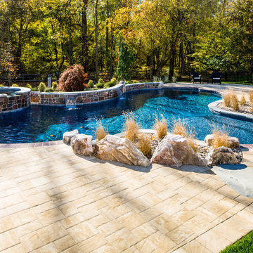 Raised Stone Bond Beam & Raised Spa Pool