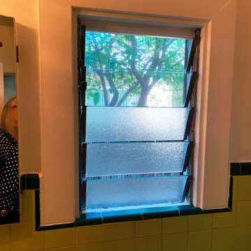 BEFORE! LOUVERED WINDOW & WOOD CASINGS