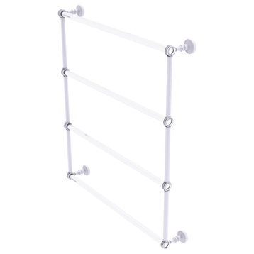 Pacific Grove 4 Tier 30" Ladder Towel Bar with Dotted Accents, Matte White