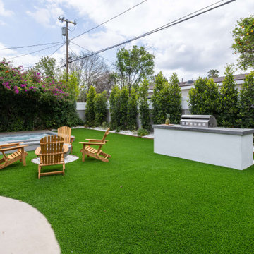 Luscious Backyard with Fire Pit