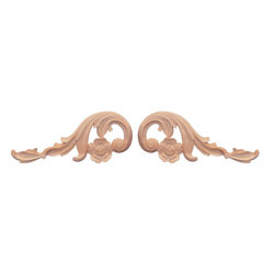 Inviting Home Inc. - Goleta Medium Wood Carving, Cherry - Onlays And Appliques