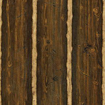 Franklin Brown Rustic Pine Wood Wallpaper, Bolt
