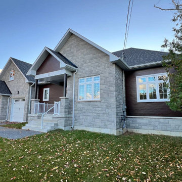 Facade installation project in Georgina, ON