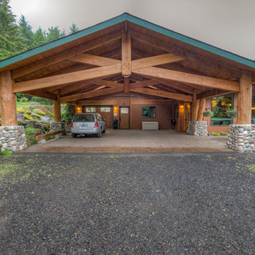 Damascus, OR Residence | Carport, Garden Art Piece & Interior Exposed Beam