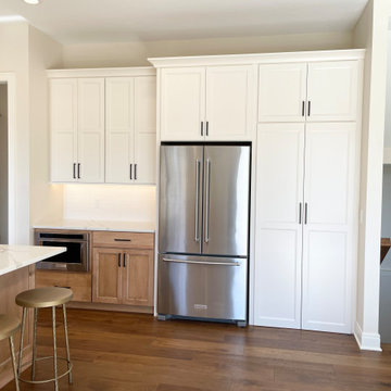 Ivory Painted and Maple Pecan Kitchen Design in Bettendorf, Iowa
