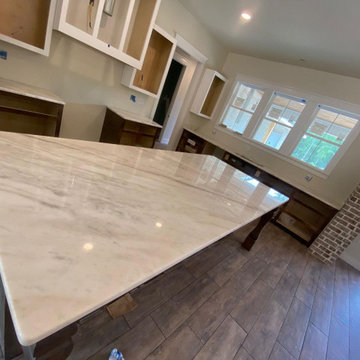 Fantastic White Dolomite Kitchen Countertops - Large Island