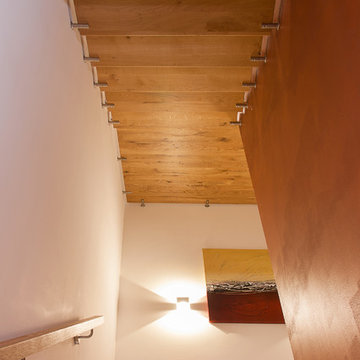 Treppenprojekt 2: Wandbolzen mit Podest Eiche astig geölt
